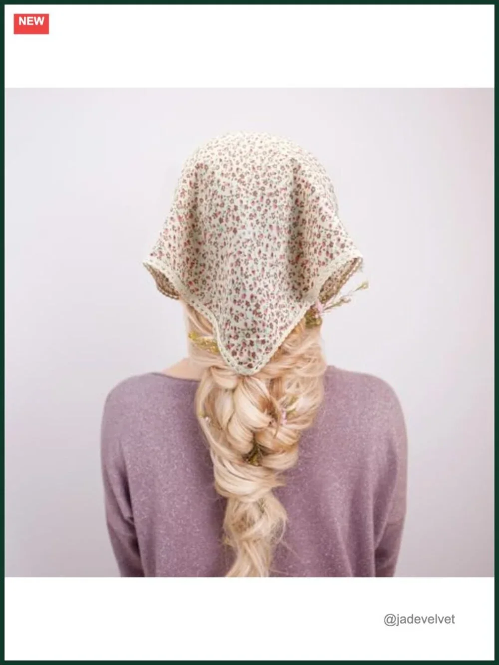 6-Pack Floral Hair Bandanas Head Kerchiefs for Women Chiffon Triangle Scarves